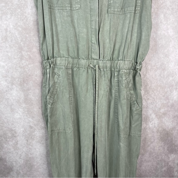 Young Fabulous & Broke Sleeveless Utility Jumpsuit Washed Green Size L - Picture 9 of 11